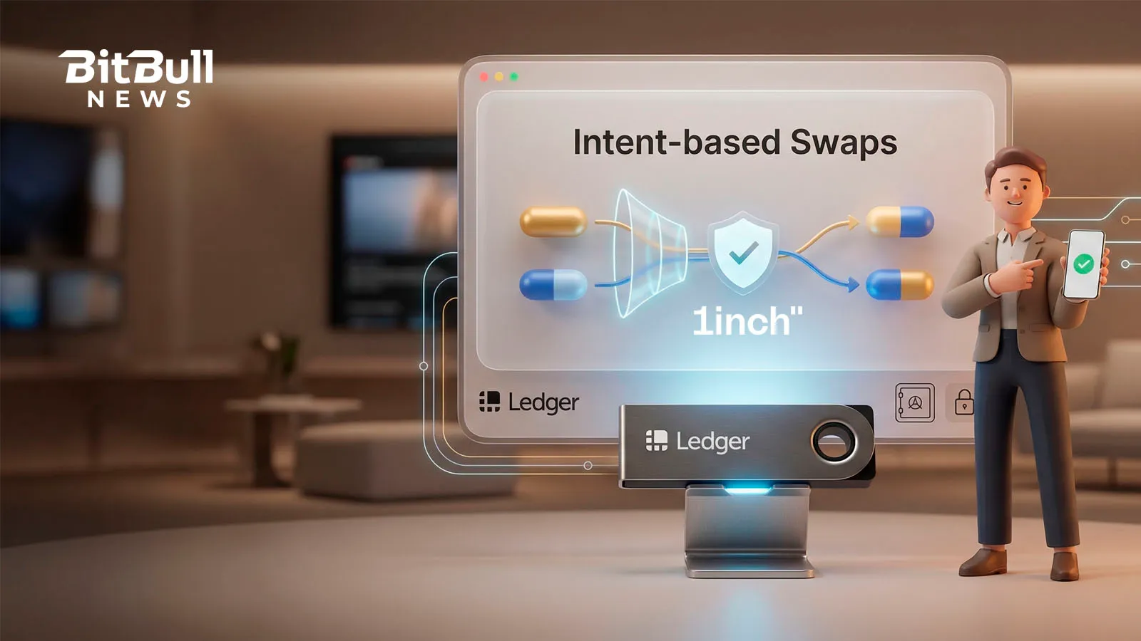 Ledger Adds 1inch Intent Swaps to Ledger Wallet