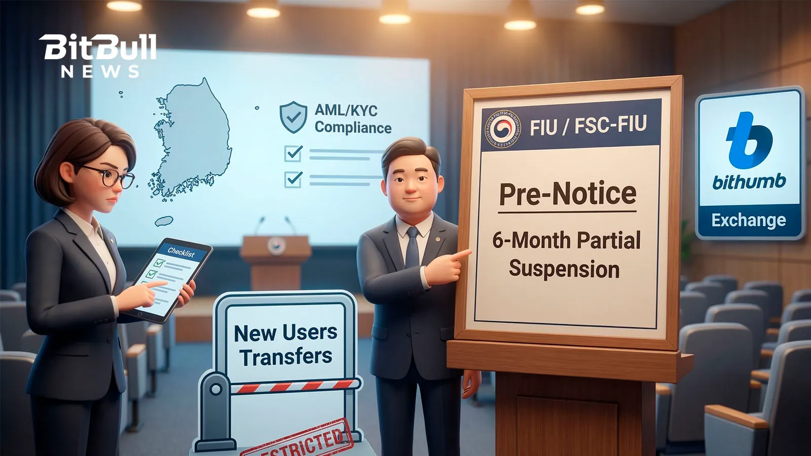 Korea FIU Flags Possible 6-Month Bithumb Ban