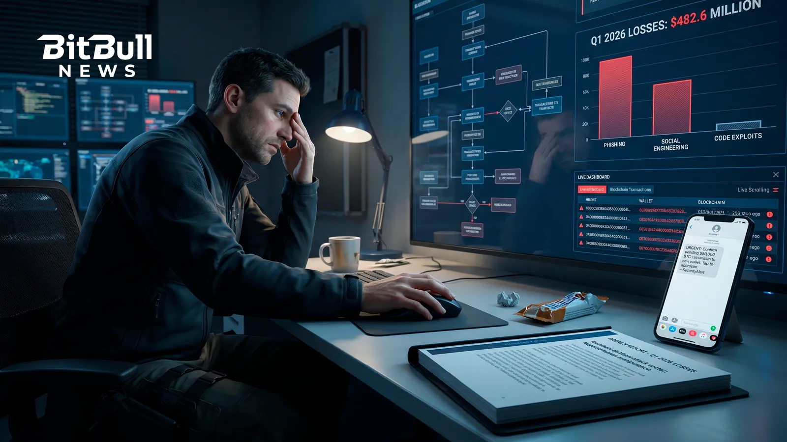 Crypto Hacks Hit $482.6M in Q1 as Phishing Dominates