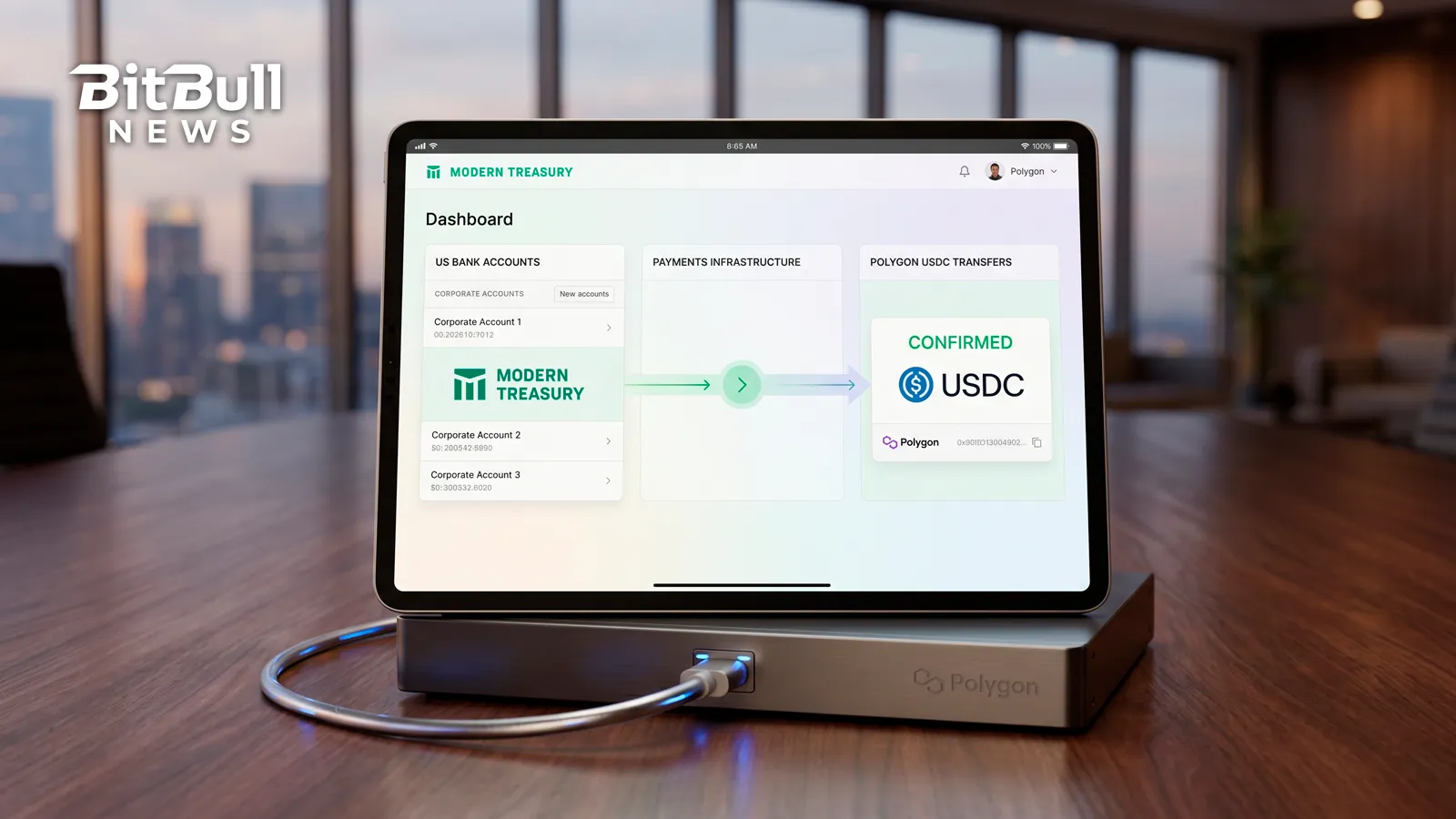 Modern Treasury Brings Polygon USDC Into Payments API