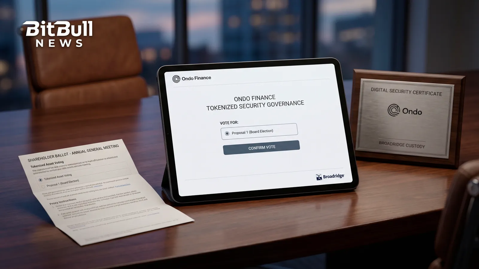 Ondo Adds Proxy Voting To Tokenized Stocks With Broadridge