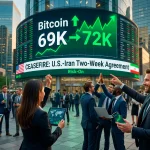US-Iran Ceasefire Lifts Bitcoin Toward $72K