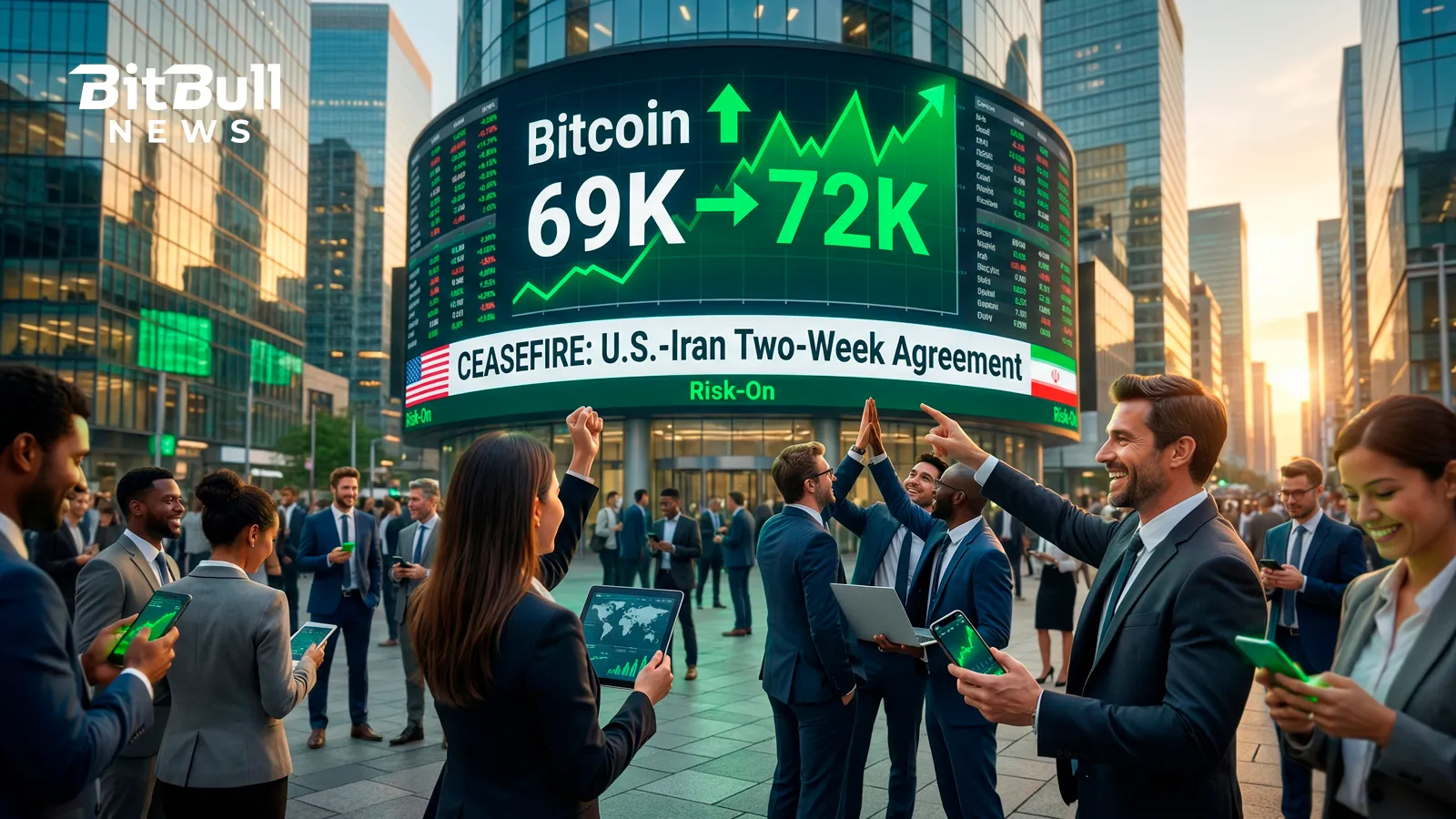 US-Iran Ceasefire Lifts Bitcoin Toward $72K