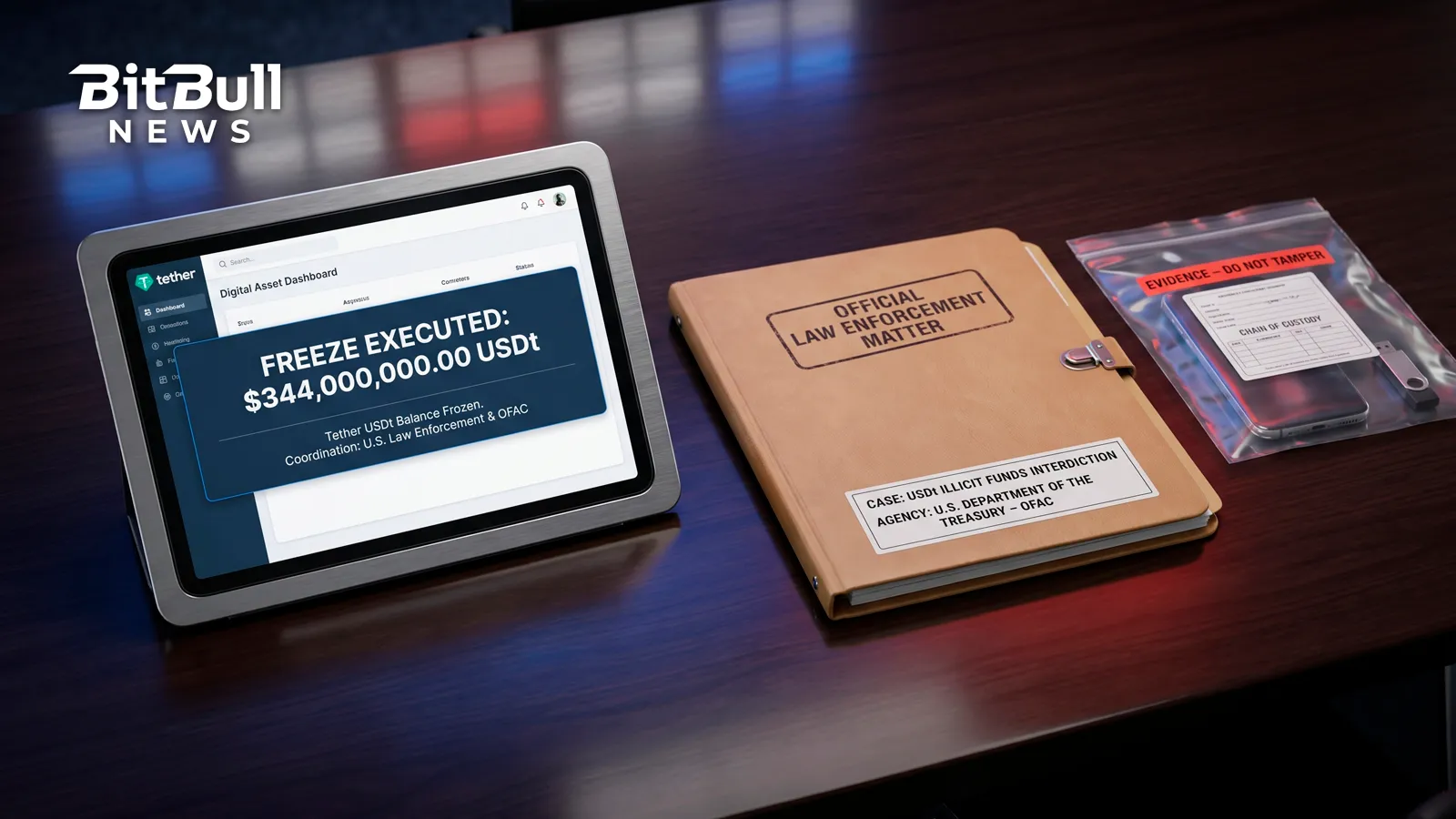 Tether Freezes $344 Million In USDT In Major U.S. Enforcement Move