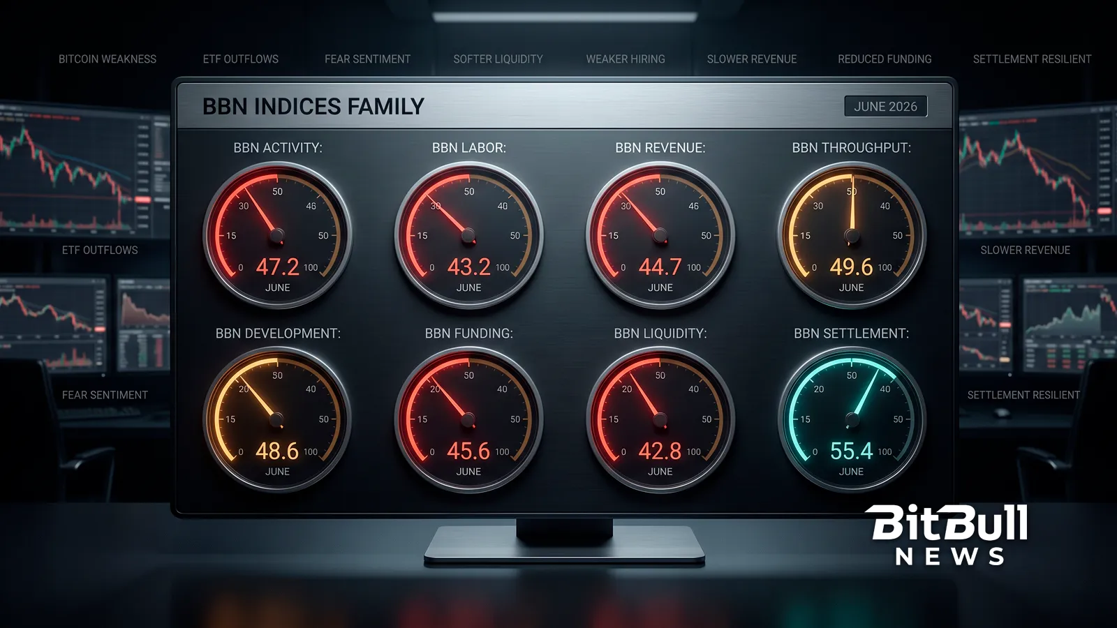 BBN Indices June 2026: Crypto Industry Health Breaks Lower, Only Settlement Holds