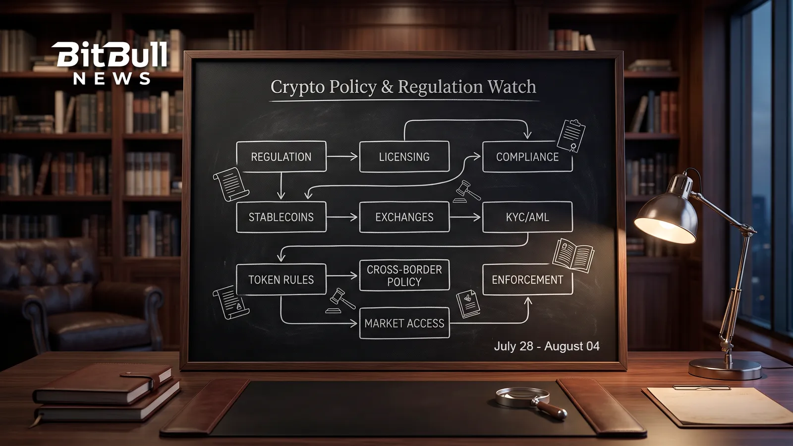 BitBullNews Crypto Policy & Regulation Watch - July 28 - August 04: Market Plumbing