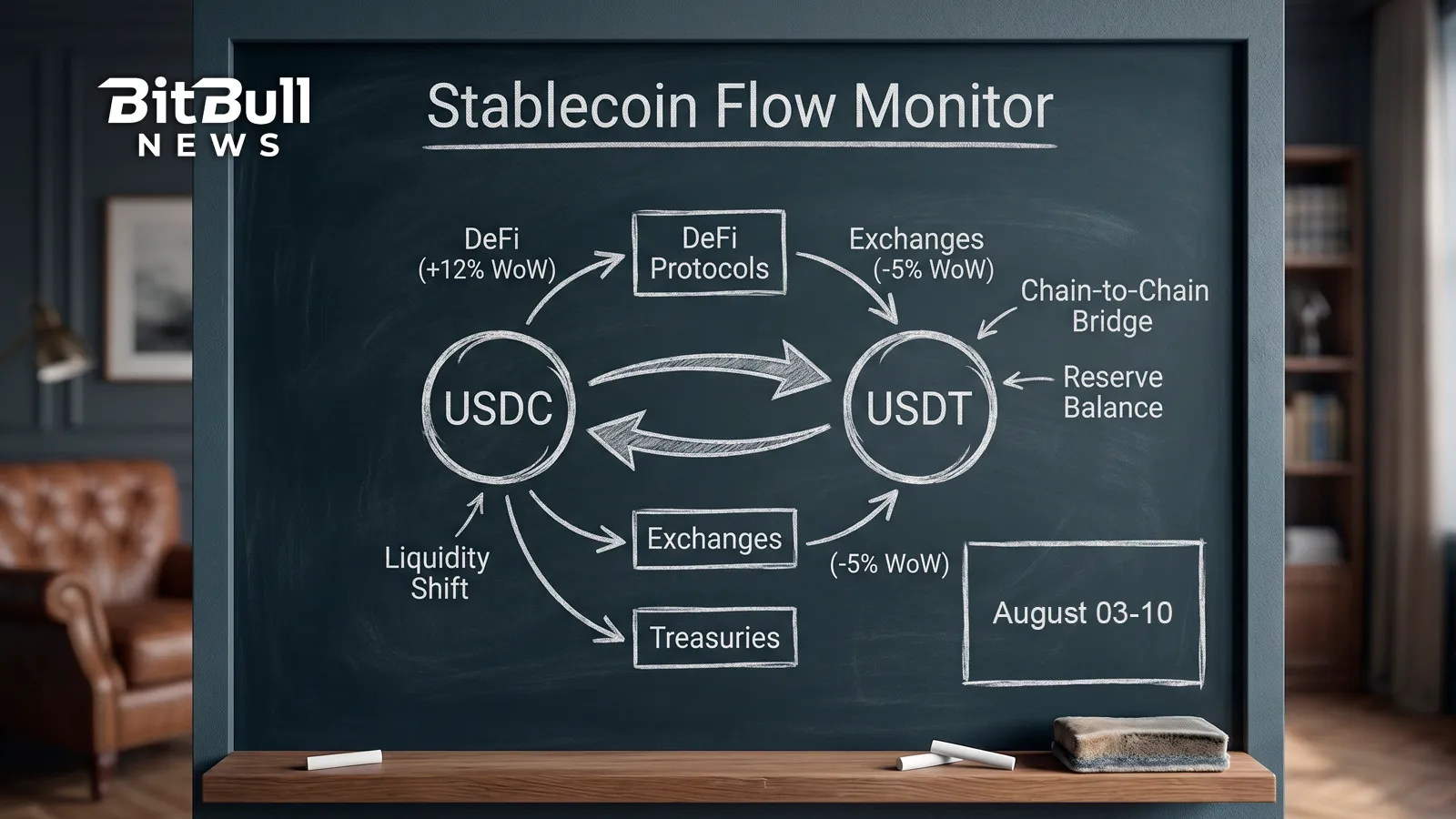 BitBullNews Stablecoin Flow Monitor - August 03-10: USDC Returns To Solana